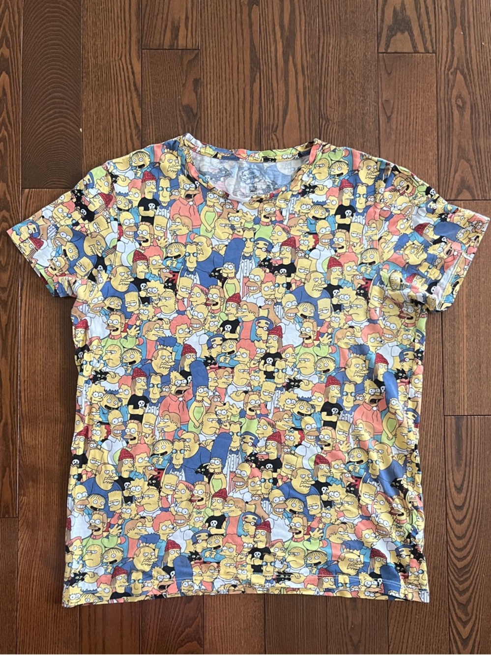 The Simpsons Short Sleeve Tee in Yellow Multicolor